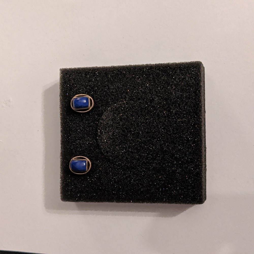 Blue gem Earring stud